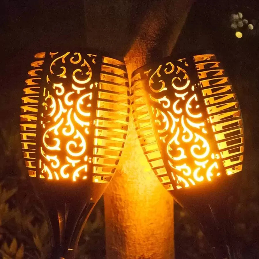 🌞🔥LÁMPARA SOLAR ANTORCHA: Ilumina tus espacios exteriores✨