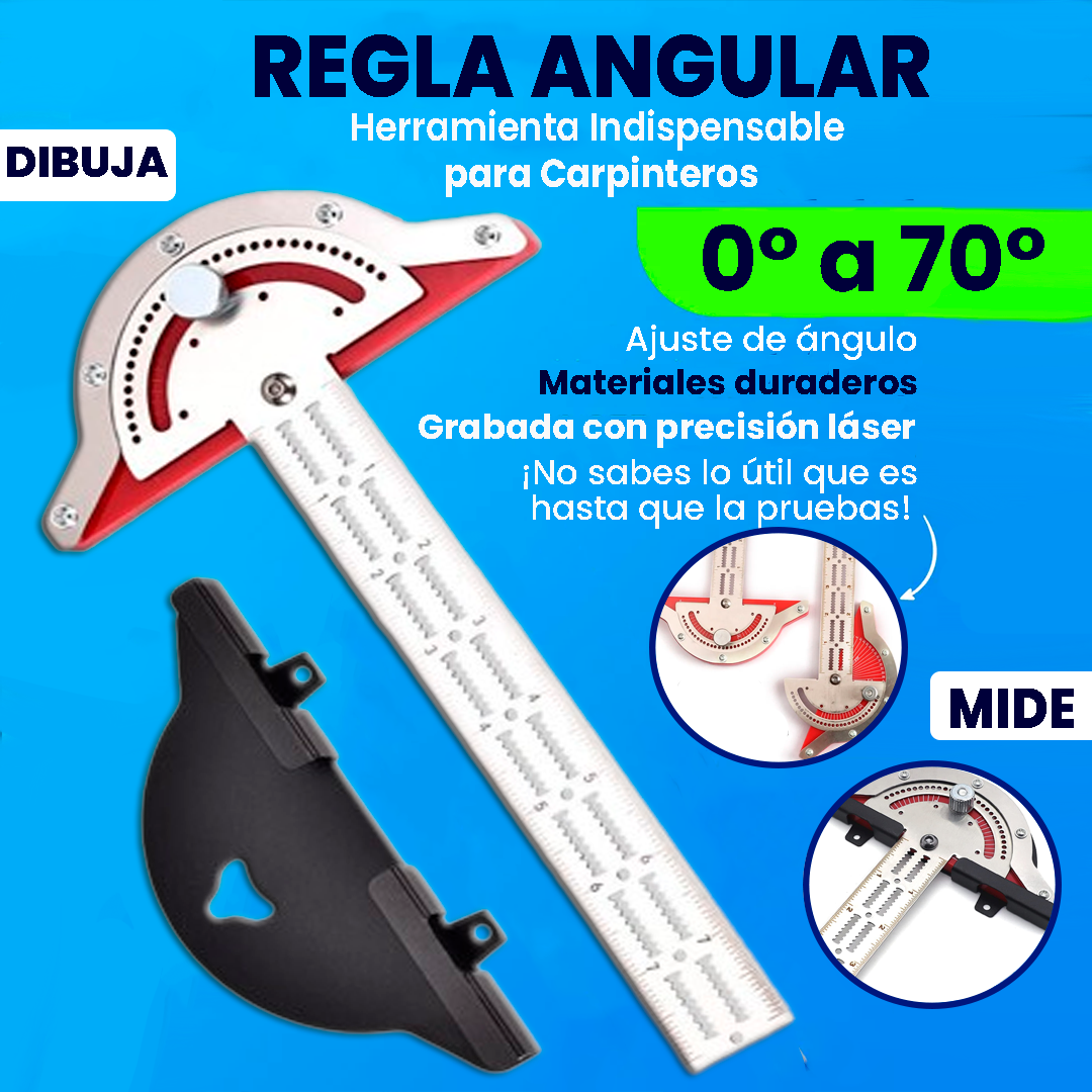 🔥REGLA ANGULAR: Herramienta de Medición Multiángulo para Profesionales 🛠️